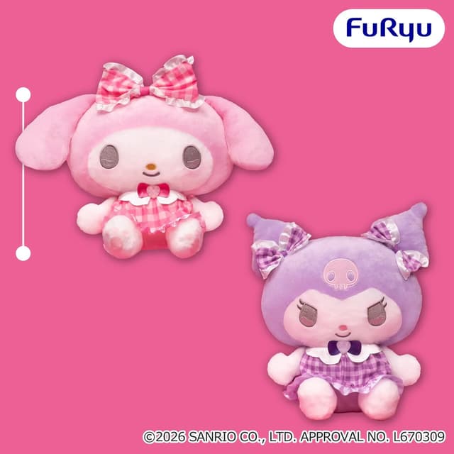 マイメロディ・クロミ きゅるりんBIGぬいぐるみ~平成きらふわ~