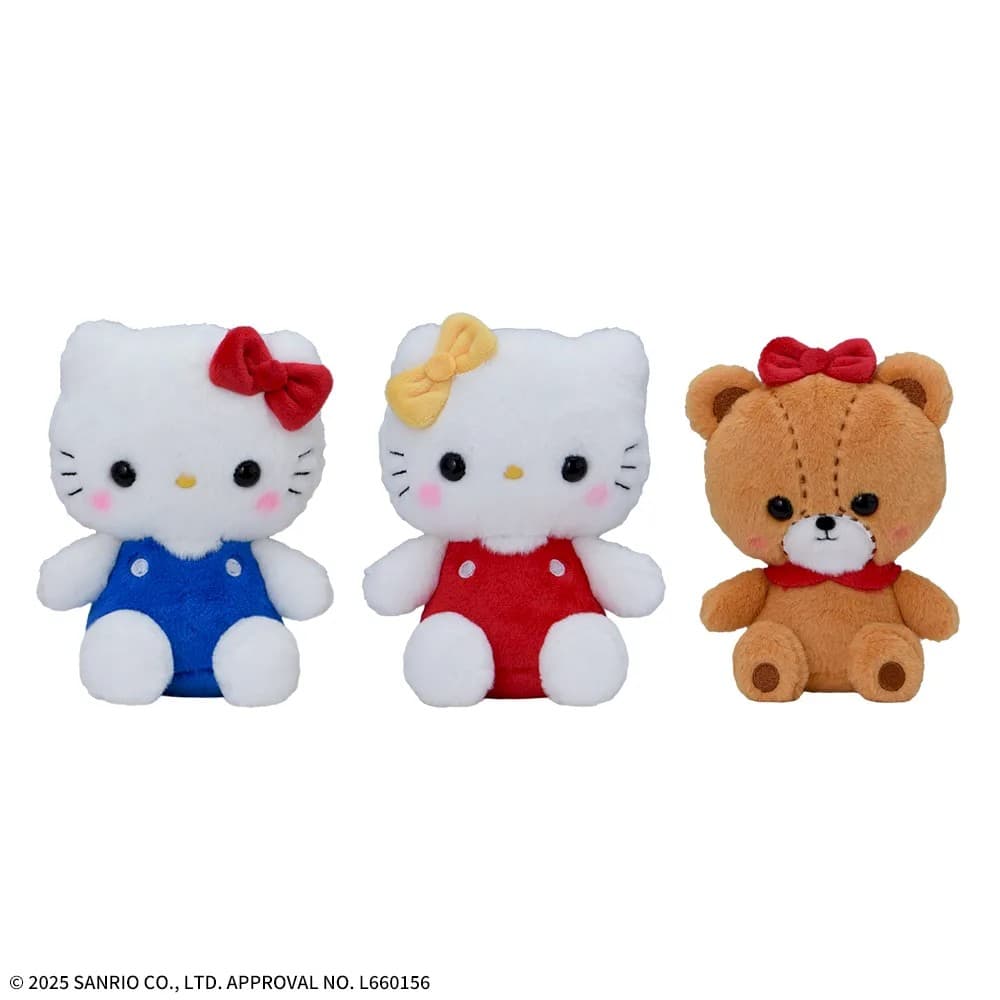 ゆるかわ サンリオキャラクターズ レトロメモリー ぬいぐるみ“ハローキティ&ミミィ&タイニーチャム”(EX)