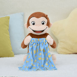 おさるのジョージ Lぬいぐるみ いないいないばあポーズ