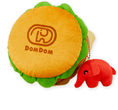 ドムドムハンバーガー どむぞうくんまんぷくマスコット付きポーチ