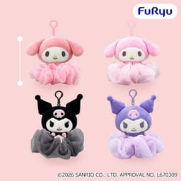 マイメロディ・クロミ くりっぴぃ ぬいぐるみ~シュシュ付き~