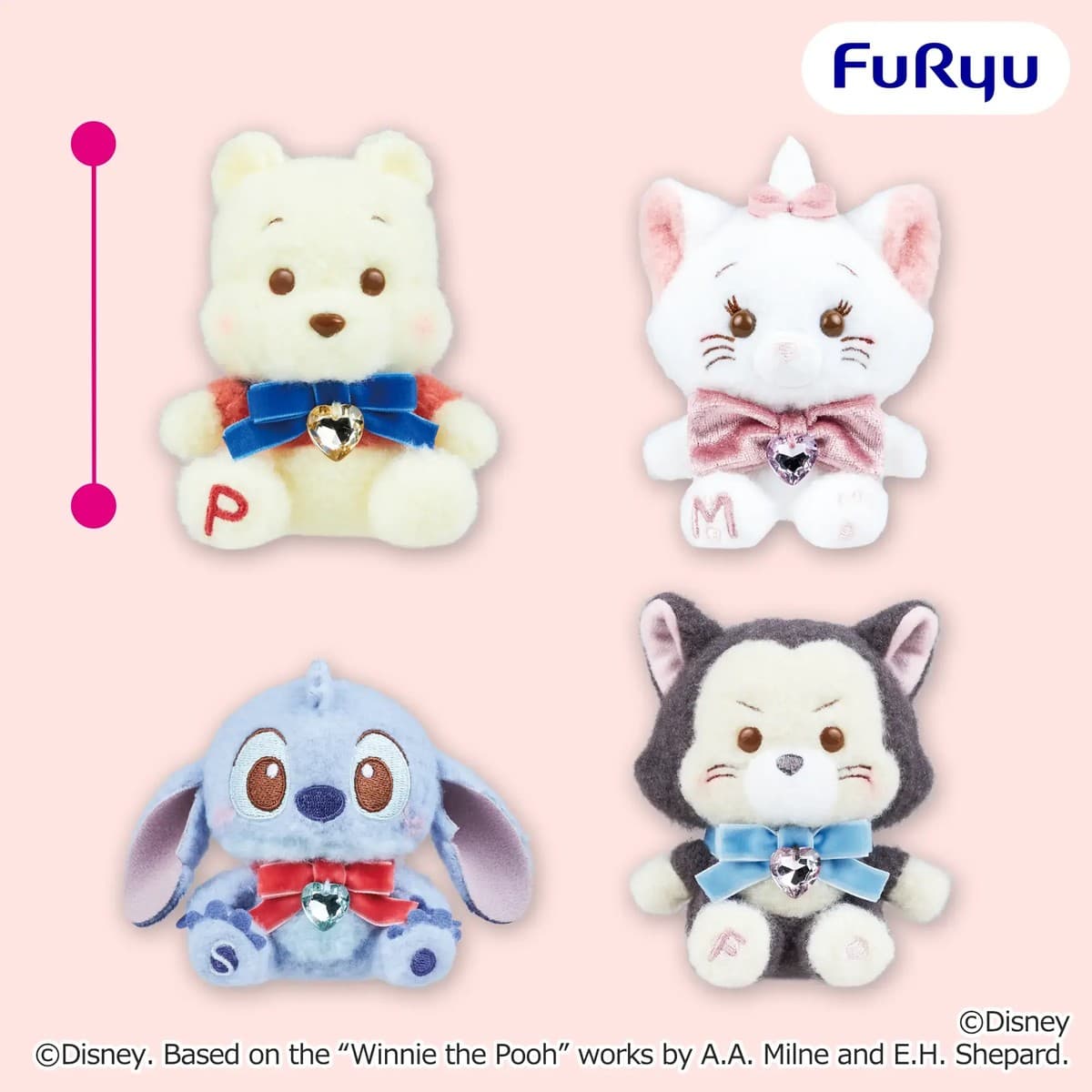 ディズニーキャラクター ミルキーボア ビジュー&リボンマスコット