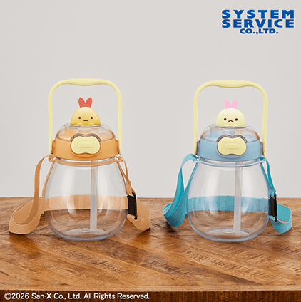 すみっコぐらし 天使なえびてん マスコット付きウォーターボトル